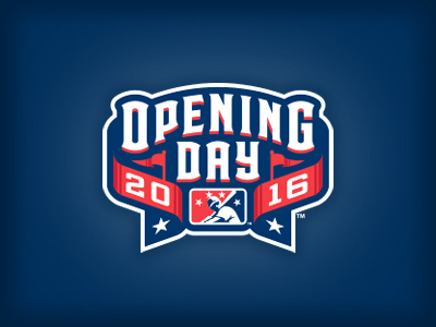 Opening Day 2016 baseball lettering logo opening day pennant star studio simon