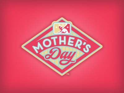Mother's Day baseball logo mom mothers day studio simon