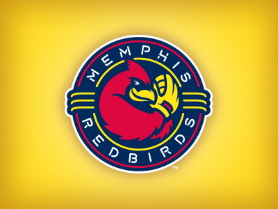 Redbirds Secondary sports roundel bird redbirds memphis baseball logo studio simon