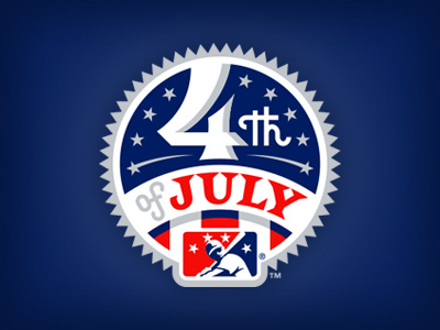 4th of July baseball july 4th logo stars stripes studio simon