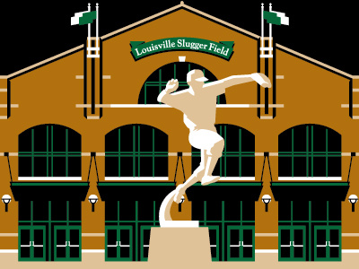 Louisville Slugger Field baseball louisville pee wee reese sports stadium statue studio simon