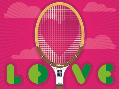 LOVE 70s chris evert racket sports studio simon tennis