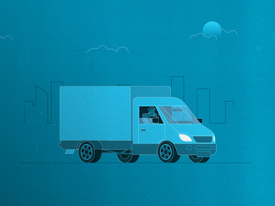 Truck for delivery animation branding character design illustration motion graphics vector