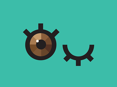 Personal Identity branding debut eyes flat vector identity illustration logo