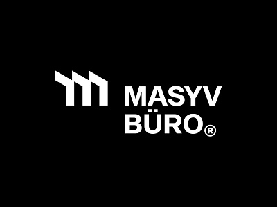 MASYV BURO® architect architecture branding buro concrete design hupalo logo logodesign logotype m letter m logo minimal modern typography