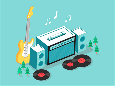 MusicFes color design flat illustration illustrator vector