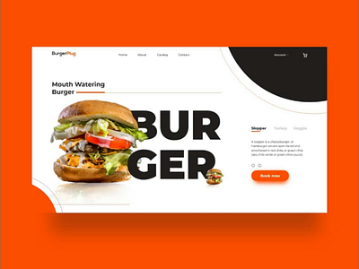 BurgerPlug web UI color design landingpage ui uiux ux webui