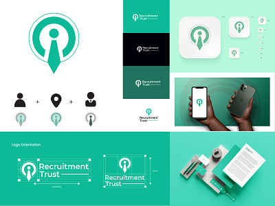 recruitment trust (Brand Identity) adobe illustrator app branding design icon logo minimal typography vector web