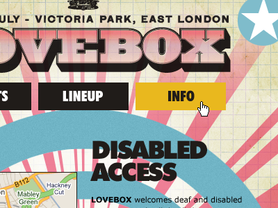 Lovebox Festival promo mini site