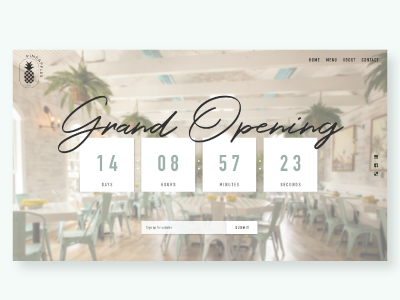 Daily UI 014 countdown daily ui daily ui 014 daily ui challenge grand opening graphic design restaurant ui design