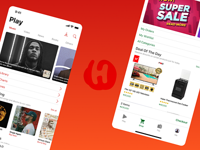 Habari App Redesign app design ecommerce figma gtbank habari media mobile music music player shop store ui uiux uiuxdesign ux ux design