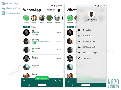 WhatsApp android design material design ui uiux ux whatapp