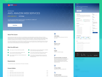 AWS Course Page adobe adobexd app design figma ui uiux uiuxdesign ux ux design website