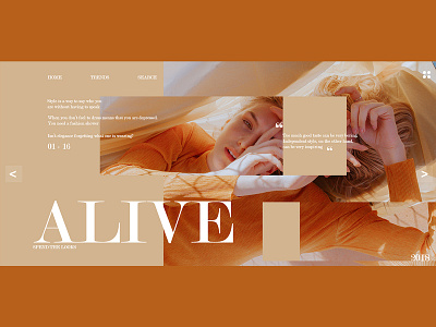 Alive design fashion landing page ui. uidesign uiux web design