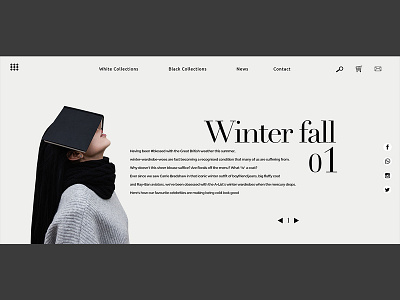 Winter Fall brand design fashion landing page landing page ui uidesign uiux web design