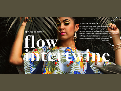 Flower Intertwine design fashion illustration landing page landing page design summer typography uidesign uiux