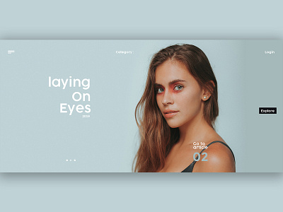 Laying On Eyes brand design fashion fashion brand graphicdesign illustration landing page landing page design layout ui. uidesign uiux