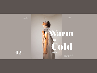 Warm On Cold Night design fashion graphicdesign illustration landing page design layout typography ui. uidesign uiux web design