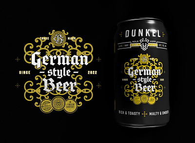 Dunkel German Style Beer beer blackletter dark beer dunkel german