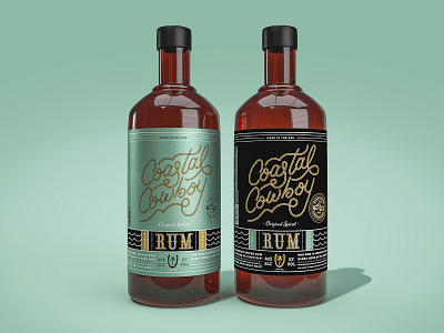 Rope Lettering rope lettering rum label