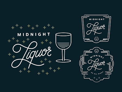 Midnight Liquor - 1 Color badge branding