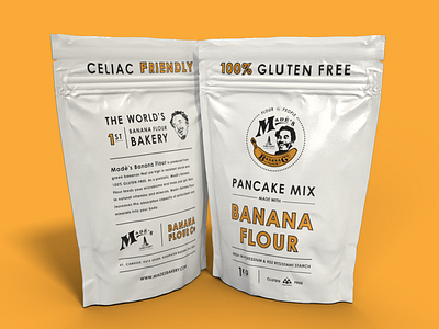 Madè's Banana Flour Pancake Mix - Package Design banana flour gluten free package design