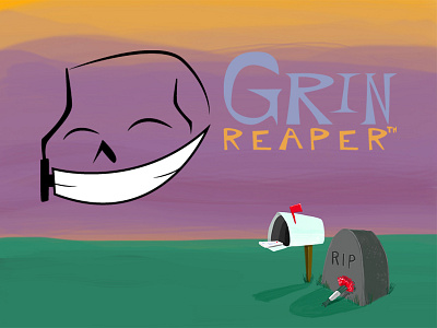 Grin Reaper Cards - Design Process greeting cards illustration logo design service design site design ux design