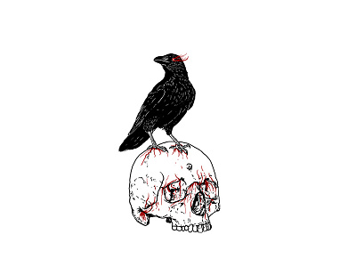 Death always win. band branding crow illustration logo merch skull t shirt tees