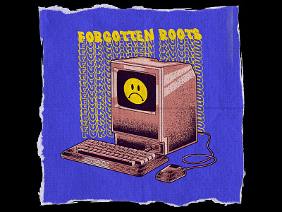 Forgotten Roots 90s branding computer design illustration logo poster t shirt tees typography vector vintage