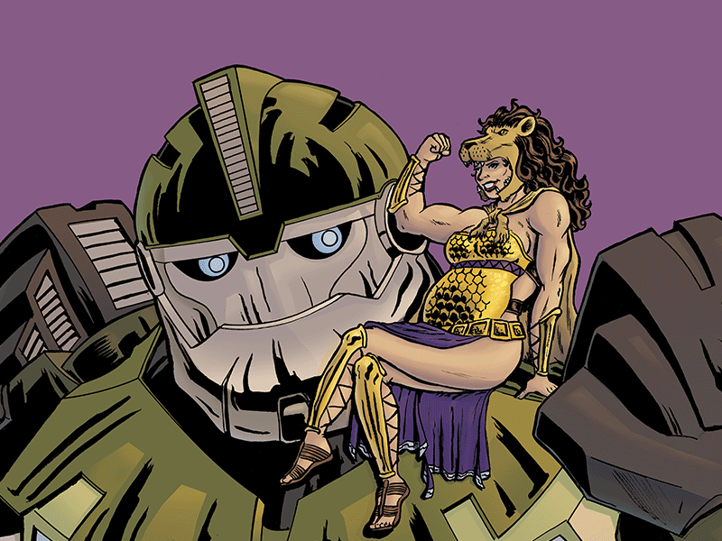 Suzyandbulkheaddribbble bulkhead comic art comics suzy samson transfomers