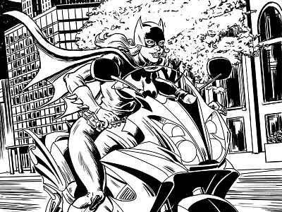 Batgirlbwdribbble batgirl batman batman 66 batman tv show dc comics manga studio