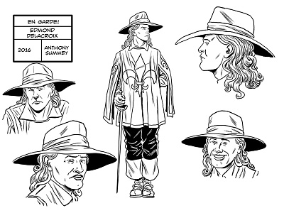 Edmond En Garde Character Design charcater design comic book comic book art edmond delacroix en garde en garde! graphic novel musketeer