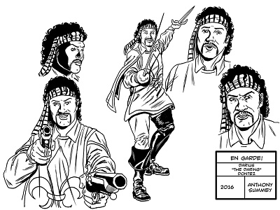 Darius "the Daring" Dontez En Garde! Character Design charcater design comic book comic book art concept art graphic novel musketeer three musketeers