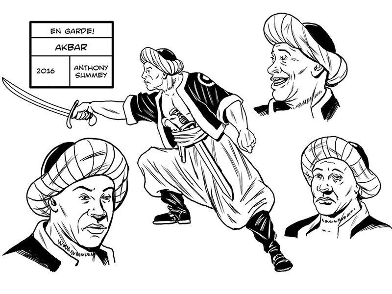 Akbarengarde Charcaterdesign akbar character design comic book art concept art en garde! graphic novel