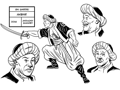 Akbarengarde Charcaterdesign akbar character design comic book art concept art en garde! graphic novel