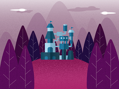 Castle art design flat illustration illustrator vector