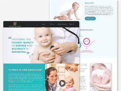 Paramount Med Services home screen infants care web app.