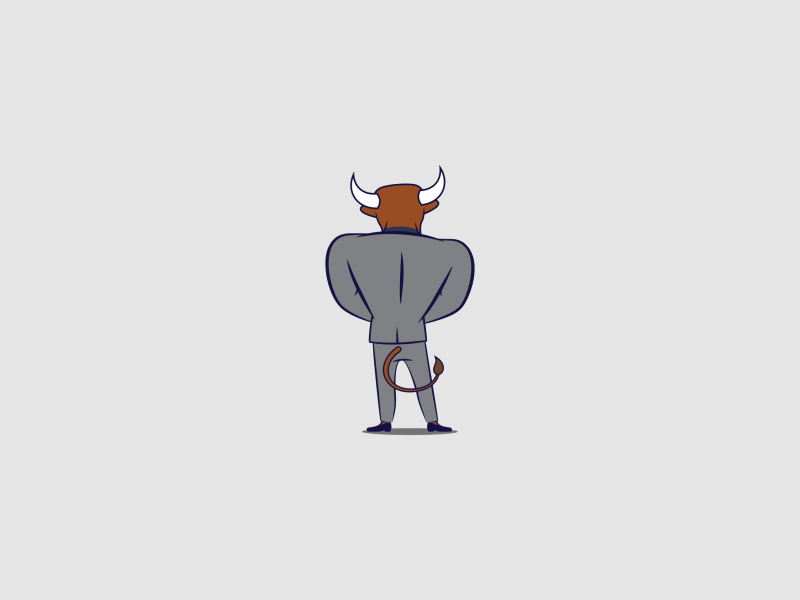 Bouncer Bull after affects gif animated illustrator photoshop