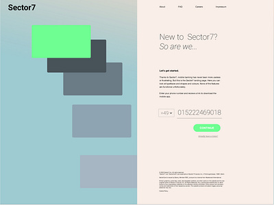 Sector7 landing page dailyui