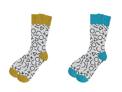 Geo Socks 80s 90s geometric retro sock socks