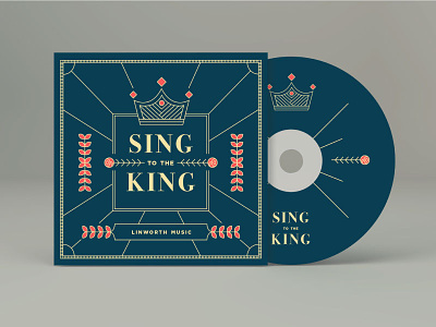 Cd Artwork Dribbble album art blue cd crown king music worship