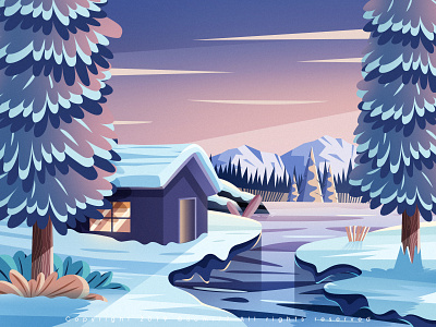 冬日雪景 illustration