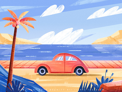 海边度假 illustration