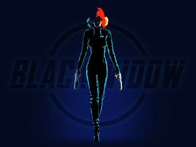 Black Widow black widow colorful design illustration marvel studio vector