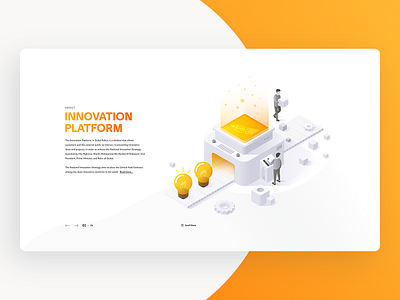 Innovation clean design illustration ui ux web design