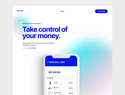 Finance App color concept design flat logo minimal ui ux vector website