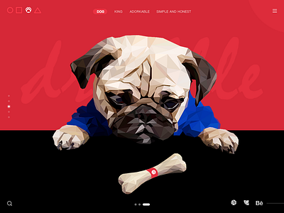 puppy ui blue bone color design dog fashion ui web