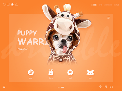 A Lovely puppy 007 bone colour design dog lovely puppy ui web