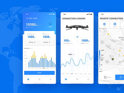 UAV APP app blue chart data navigation pilotless technology uav ui