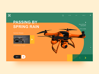 UAV Web Design app colour design green smarthome uav ui web